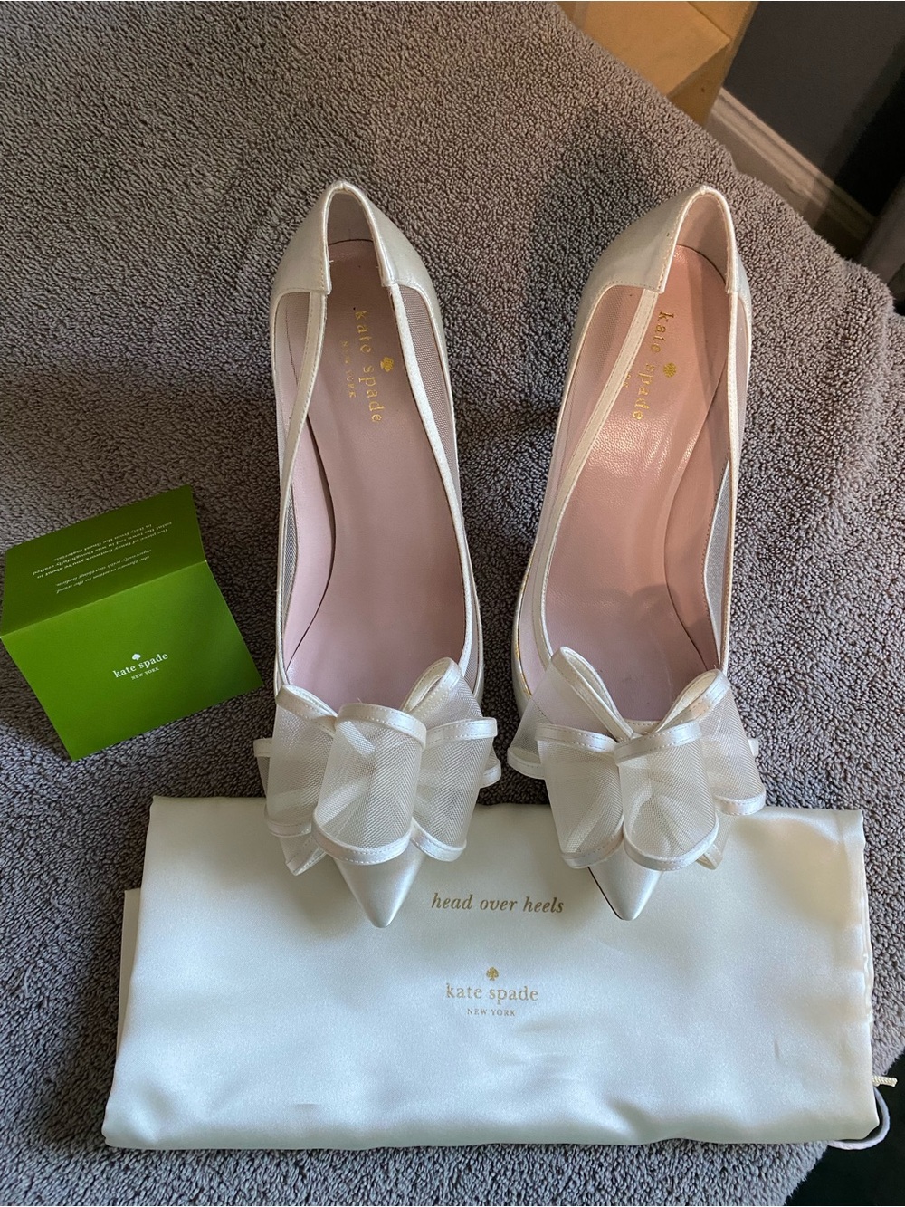 Kate Spade Jackie Ivory Satin 10M - Picture 9 of 9
